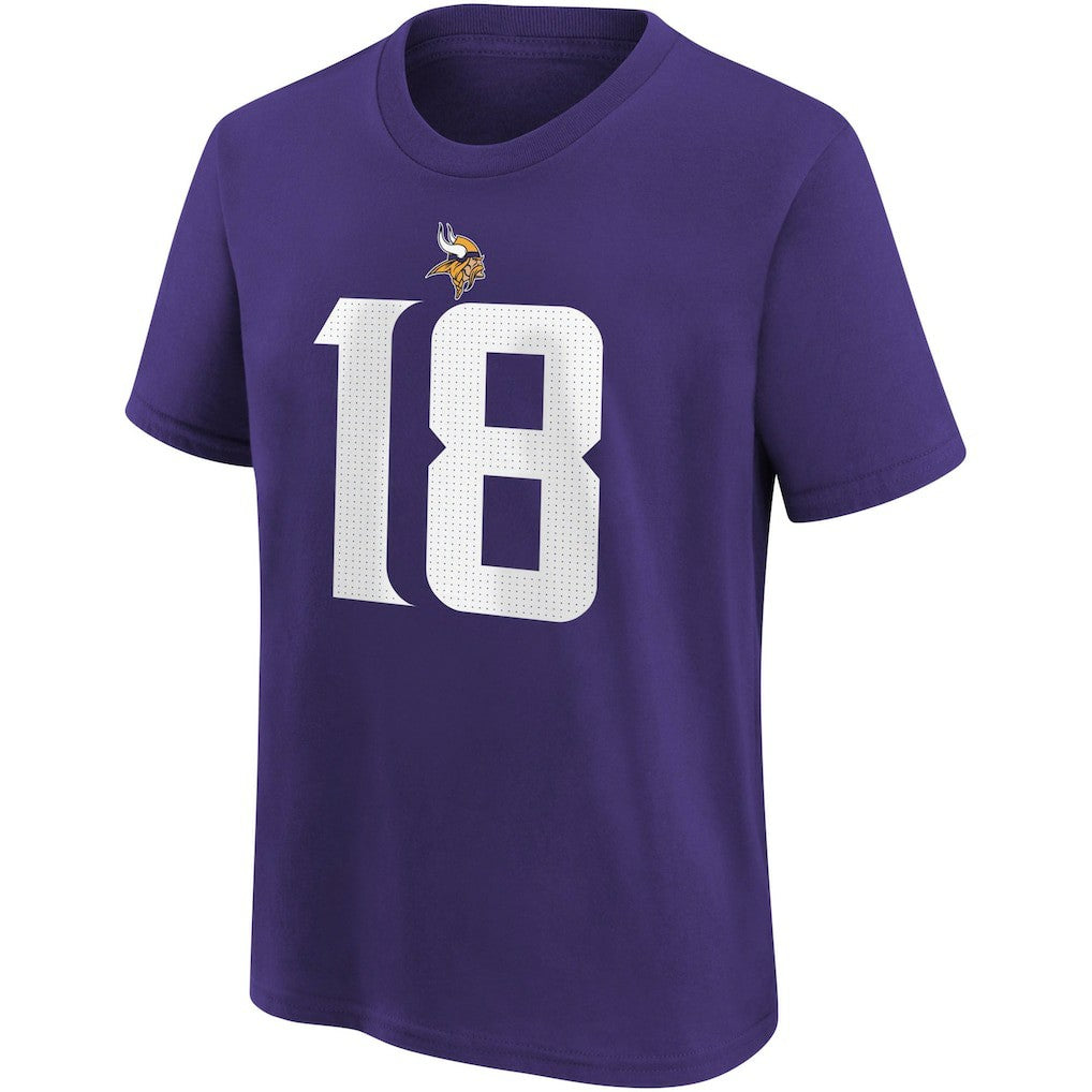 Justin Jefferson Minnesota Vikings Youth Player Name & Number T-Shirt Purple | Nike for Sale