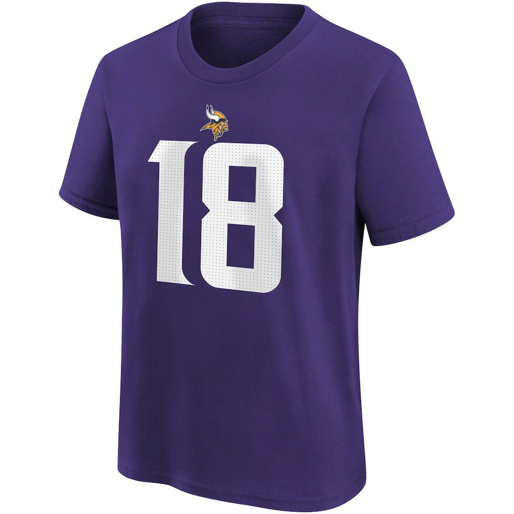 Justin Jefferson Minnesota Vikings Youth Player Name & Number T-Shirt Purple | Nike for Sale