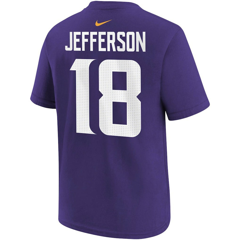 Justin Jefferson Minnesota Vikings Youth Player Name & Number T-Shirt Purple | Nike for Sale