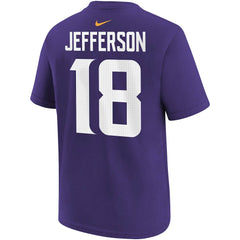 Justin Jefferson Minnesota Vikings Youth Player Name & Number T-Shirt Purple | Nike for Sale