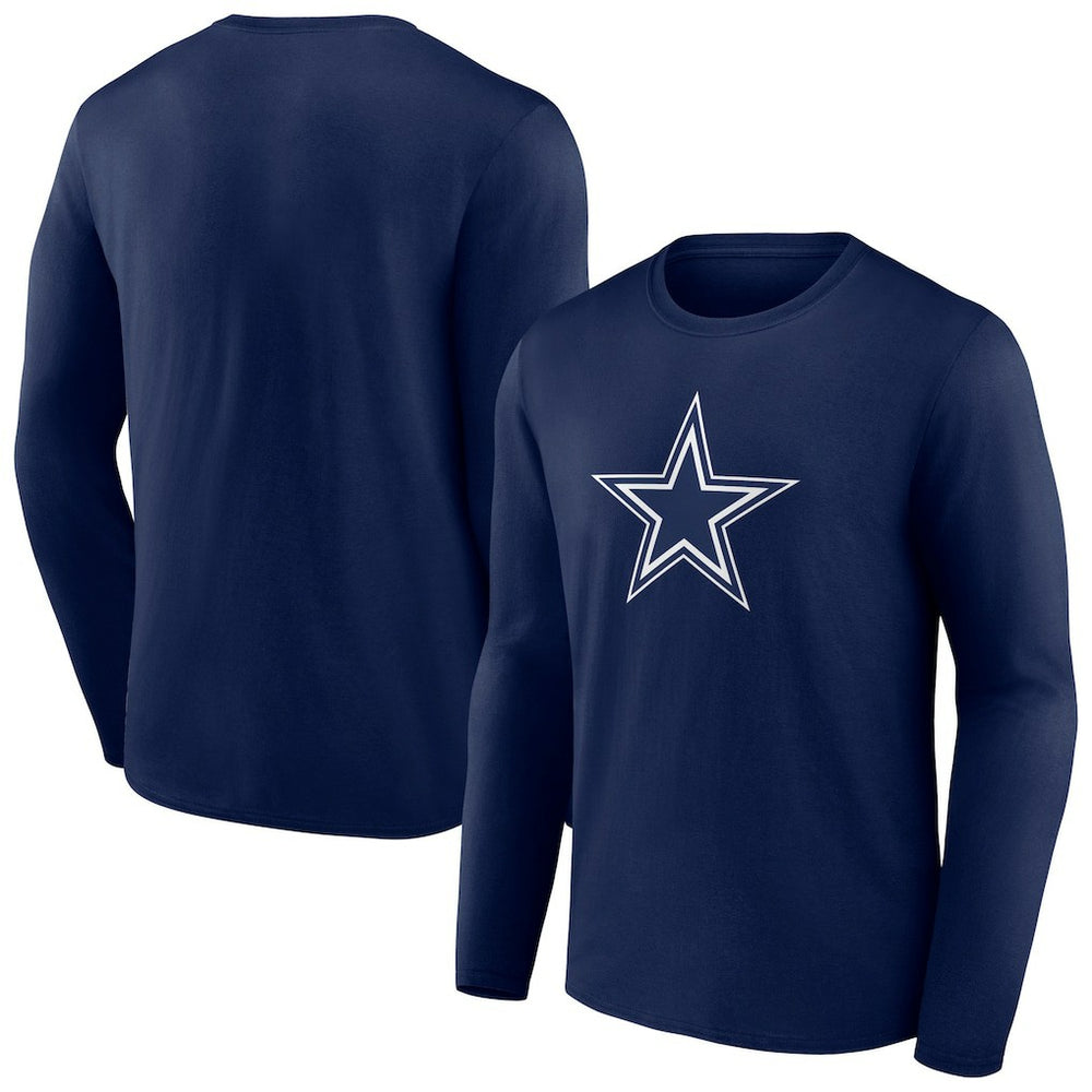 Dallas Cowboys Primary Logo Long T-Shirt Navy | NFL