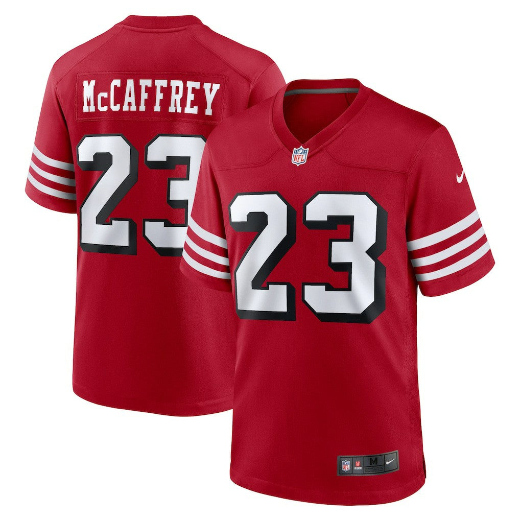 Christian McCaffrey San Francisco 49ers Alternate Game Player Jersey Scarlet | Nike for Sale