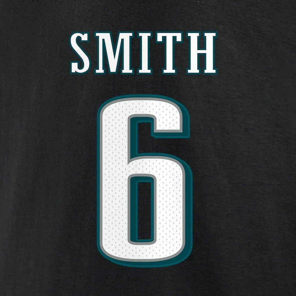 DeVonta Smith Philadelphia Eagles Icon Player Name & Number T-Shirt Black | NFL