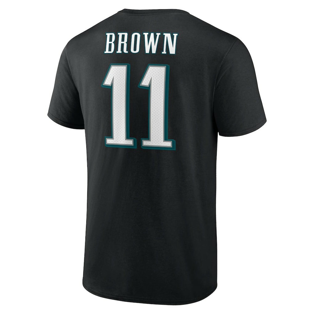 A.J. Brown Philadelphia Eagles Icon Player Name & Number T-Shirt Black | NFL