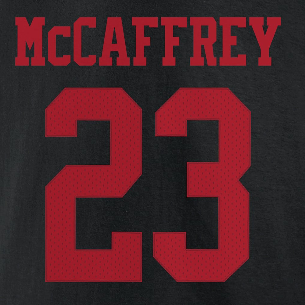 Christian McCaffrey San Francisco 49ers Icon Player Name & Number T-Shirt Black | NFL