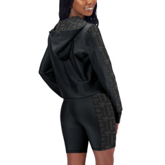 Pittsburgh Penguins Women's Cropped Full-Zip Hoodie - Black - NHL