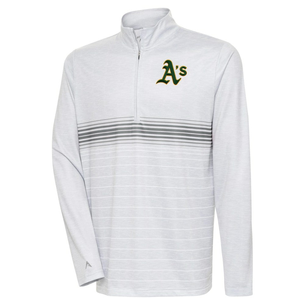 Athletics Antigua Bullseye Quarter-Zip Pullover Top - MLB