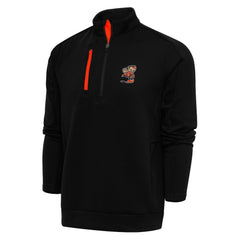 Cleveland Browns Antigua Team Logo Generation Quarter-Zip Pullover Jacket Black | NFL