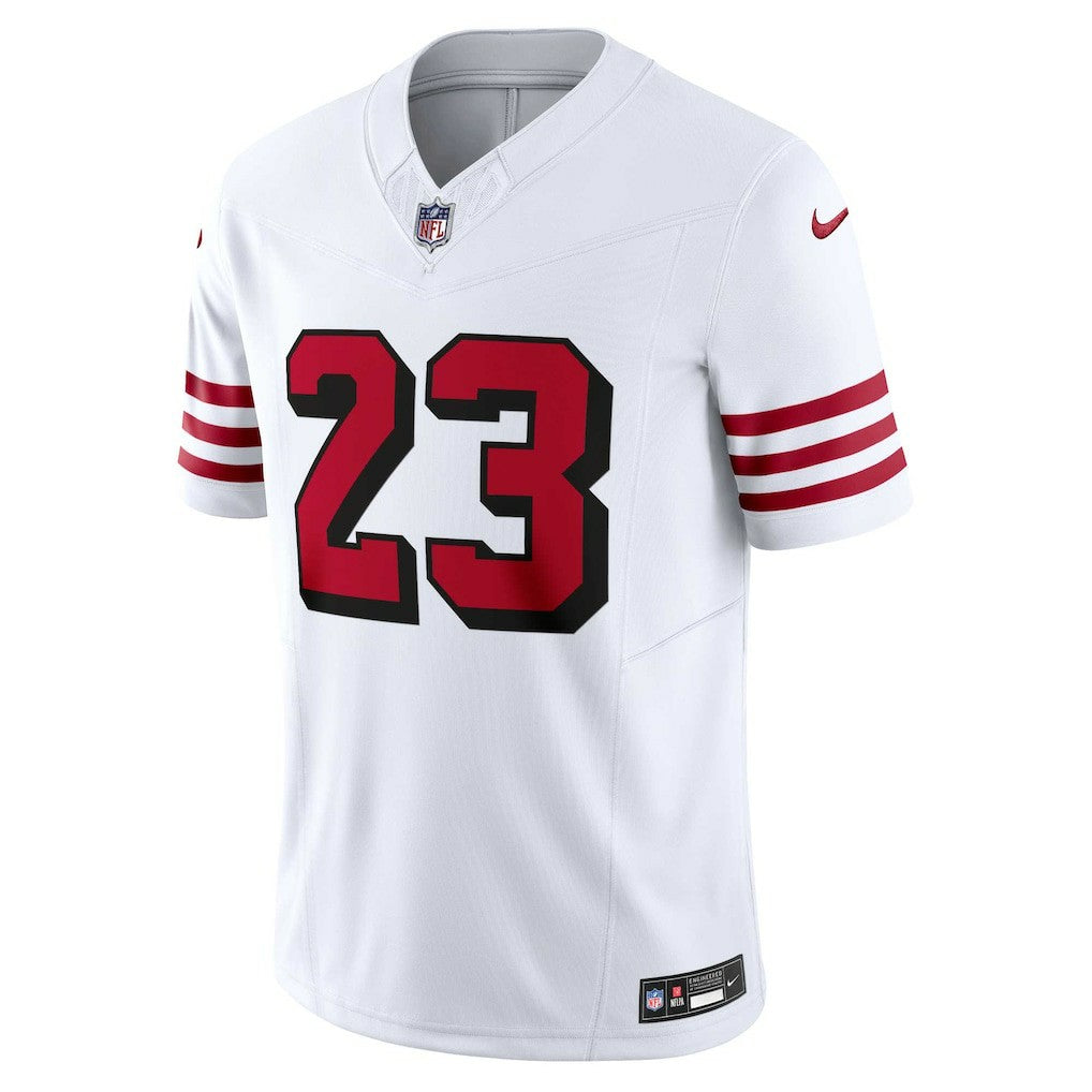 Christian McCaffrey San Francisco 49ers Vapor F.U.S.E. Limited 2nd Alternate Jersey White | Nike for Sale