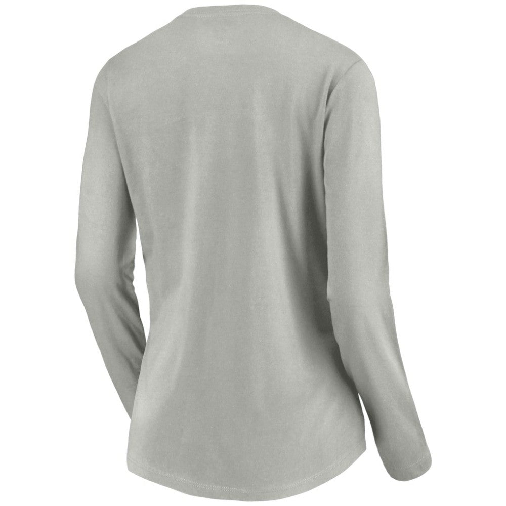 St. Louis Blues Women's Primary Logo Team Long Sleeve V-Neck T-Shirt - Heather Gray - NHL