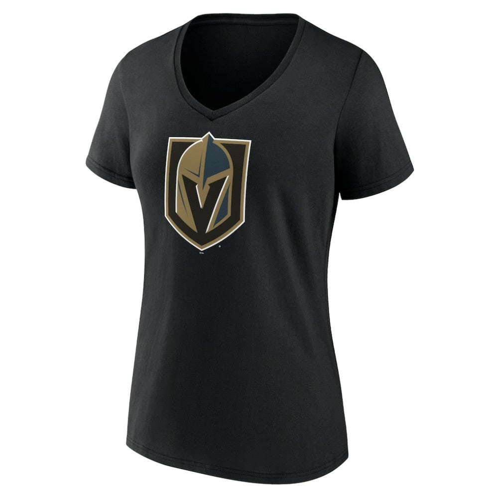 Vegas Golden Knights Women's Team Primary Logo V-Neck T-Shirt - Black - NHL