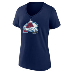 Colorado Avalanche Women's Team Primary Logo V-Neck T-Shirt - Navy - NHL