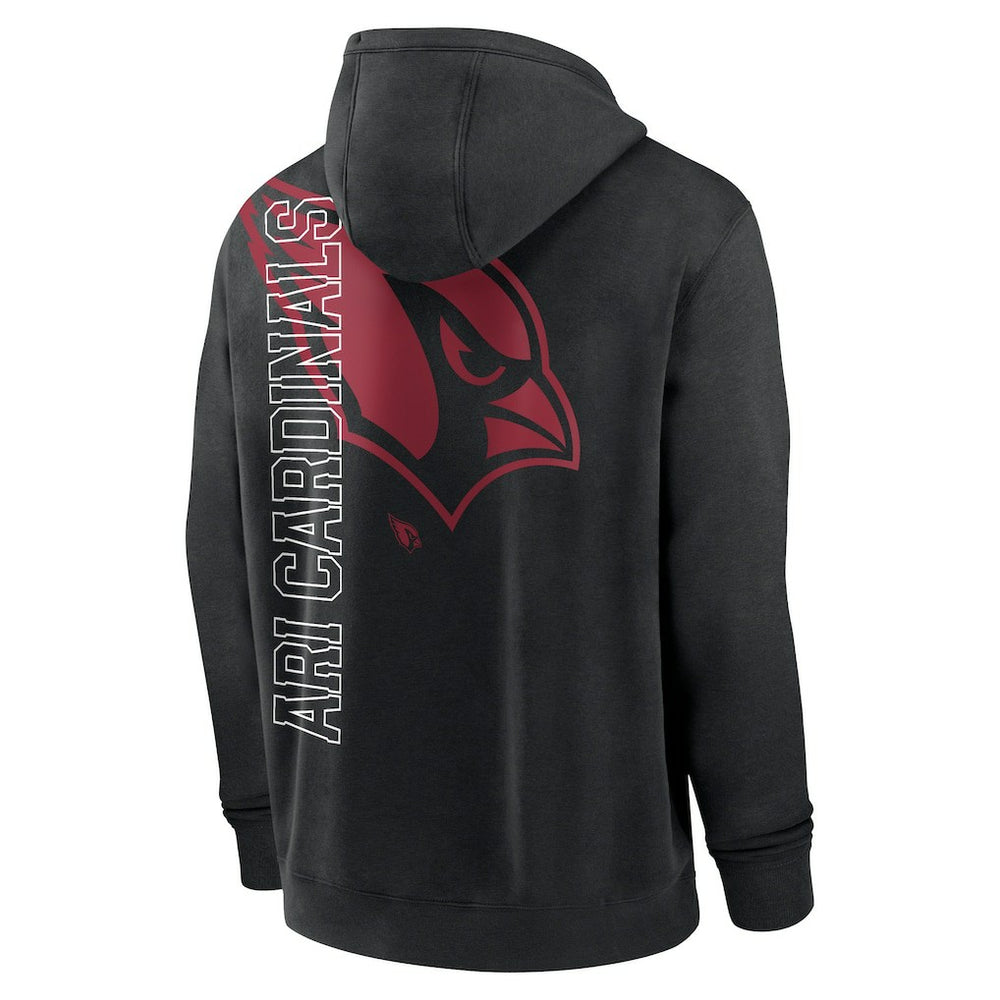 Arizona Cardinals Layered Logo Statement Pullover Hoodie Black | Nike for Sale