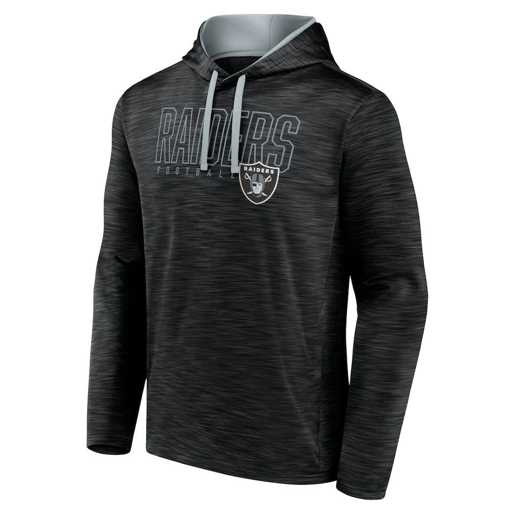 Las Vegas Raiders Hook and Ladder Pullover Hoodie Heather Black | Fanatics