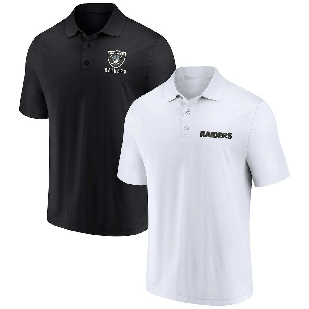 Las Vegas Raiders Lockup Two-Pack Polo Set White/Black | Fanatics