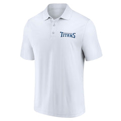 Tennessee Titans Lockup Two-Pack Polo Set White/Navy | Fanatics