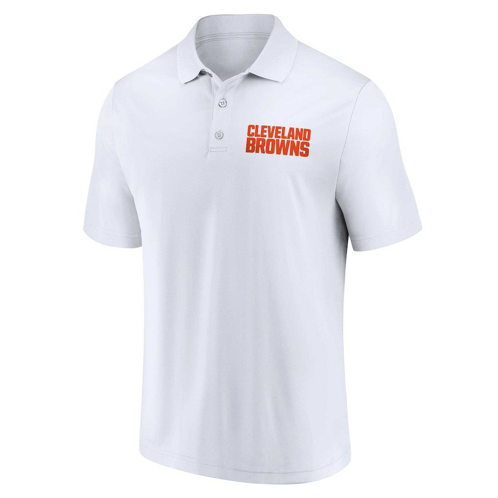 Cleveland Browns Lockup Two-Pack Polo Set White/Brown | Fanatics