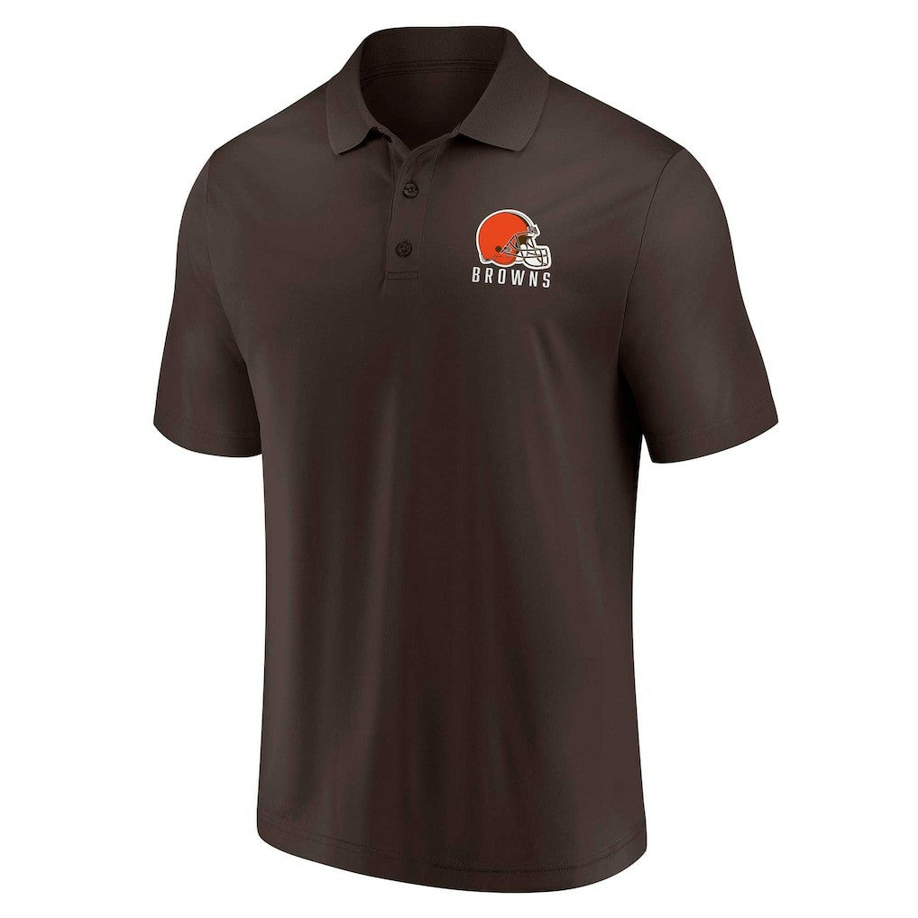 Cleveland Browns Lockup Two-Pack Polo Set White/Brown | Fanatics
