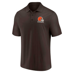 Cleveland Browns Lockup Two-Pack Polo Set White/Brown | Fanatics
