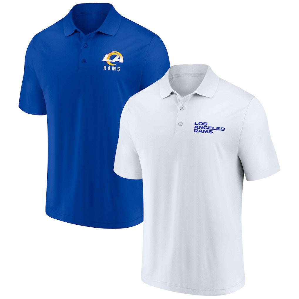 Los Angeles Rams Lockup Two-Pack Polo Set White/Royal | Fanatics