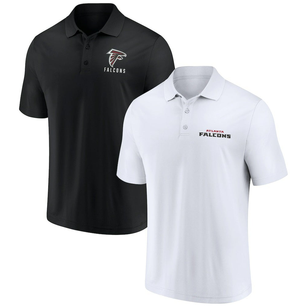 Atlanta Falcons Lockup Two-Pack Polo Set White/Black | Fanatics