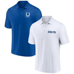 Indianapolis Colts Lockup Two-Pack Polo Set White/Royal | Fanatics