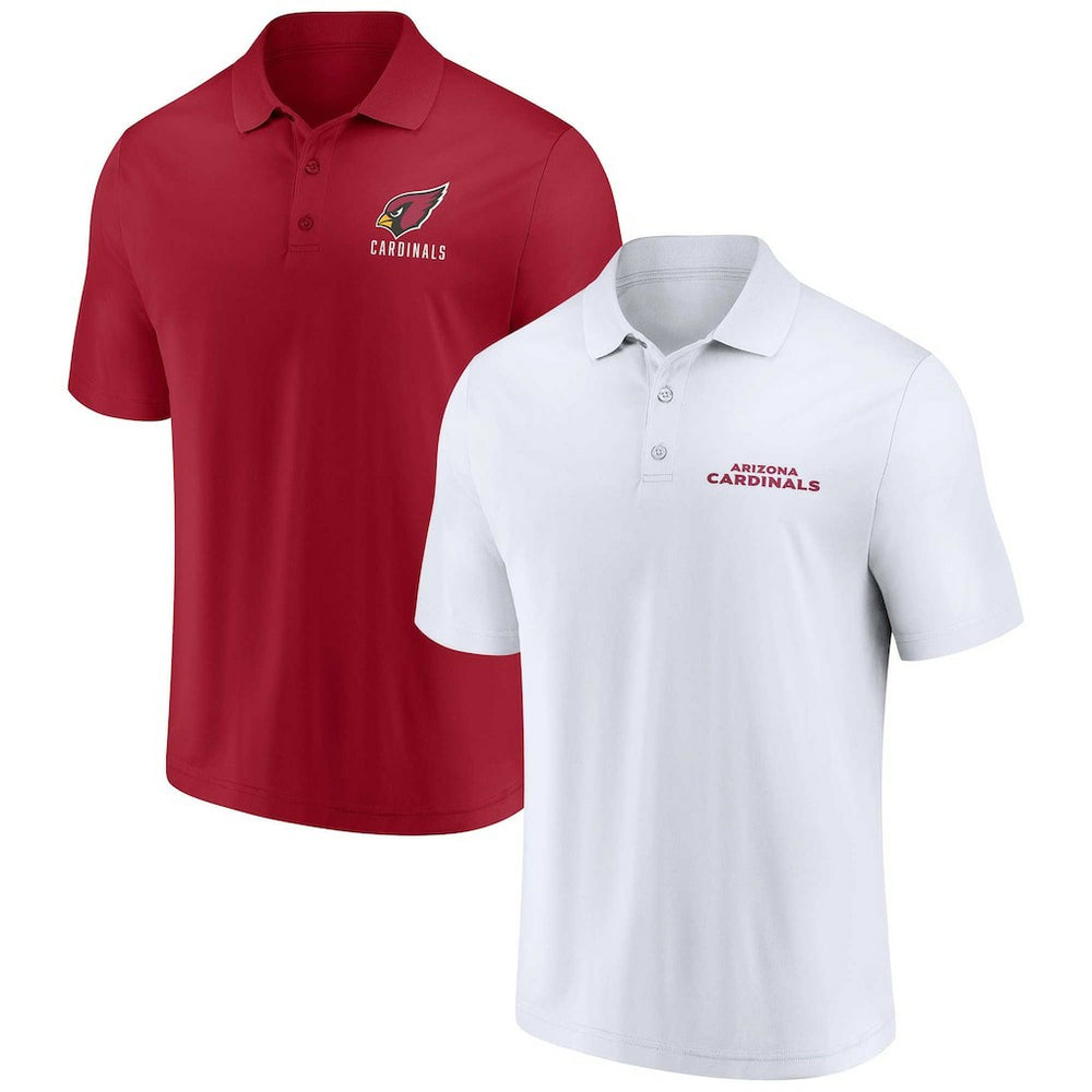 Arizona Cardinals Lockup Two-Pack Polo Set White/Cardinal | Fanatics