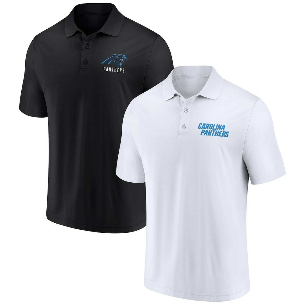 Carolina Panthers Lockup Two-Pack Polo Set White/Black | Fanatics