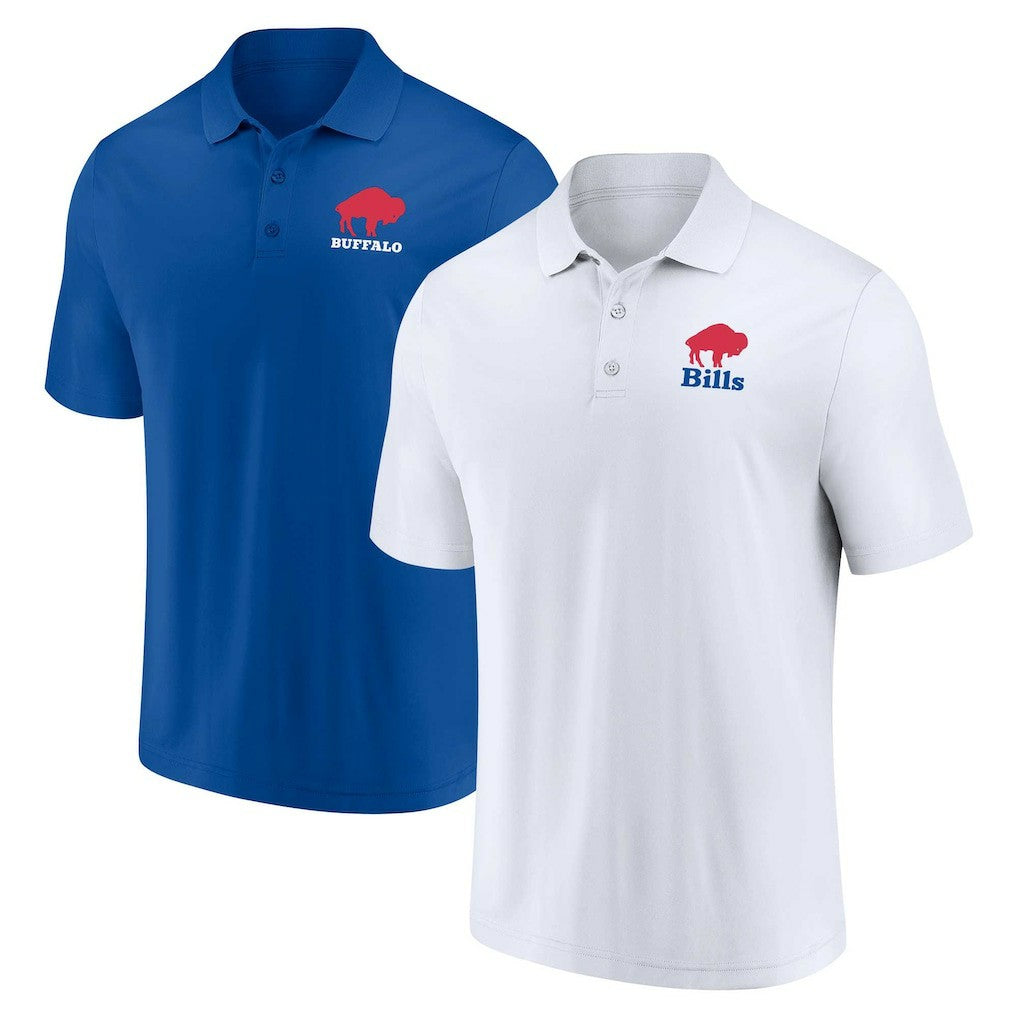 Buffalo Bills Throwback Two-Pack Polo Set White/Royal | Fanatics