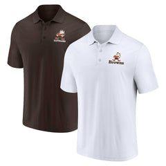 Cleveland Browns Throwback Two-Pack Polo Set White/Brown | Fanatics