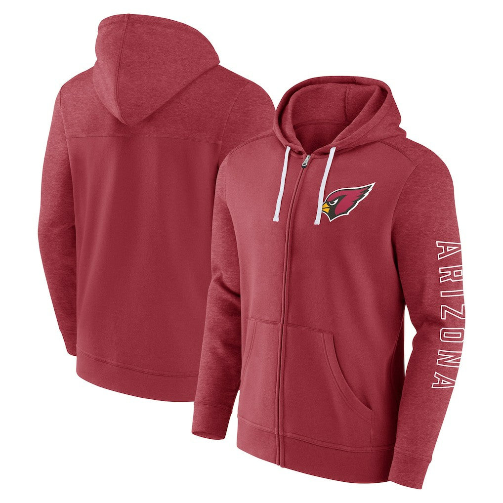 Arizona Cardinals Offensive Lineup Hoodie Full-Zip Hoodie Cardinal | Fanatics
