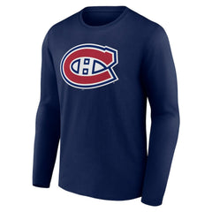 Montreal Canadiens Primary Logo Team Long Sleeve T-Shirt - Navy - NHL