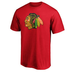Chicago Blackhawks Primary Logo Team T-Shirt - Red - NHL