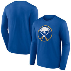 Buffalo Sabres Primary Logo Team Long Sleeve T-Shirt - Royal - NHL