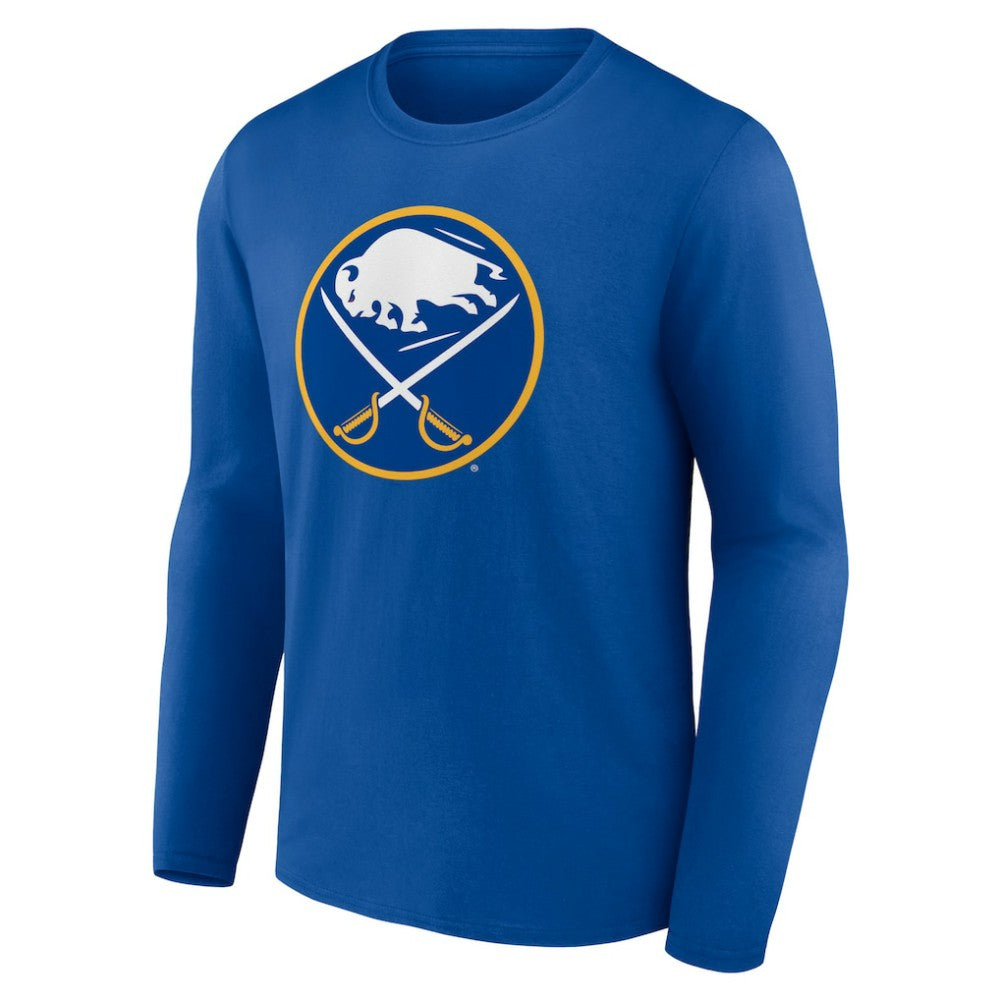 Buffalo Sabres Primary Logo Team Long Sleeve T-Shirt - Royal - NHL