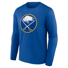 Buffalo Sabres Primary Logo Team Long Sleeve T-Shirt - Royal - NHL
