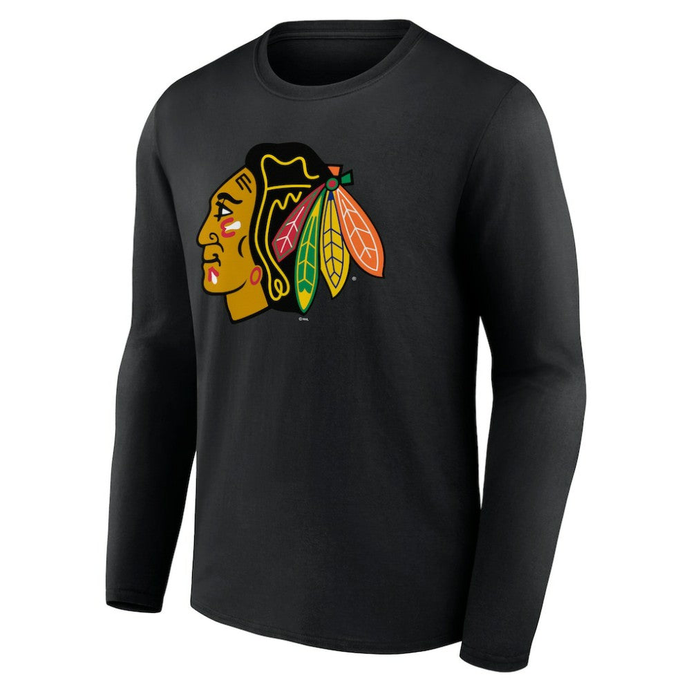 Chicago Blackhawks Primary Logo Team Long Sleeve T-Shirt - Black - NHL