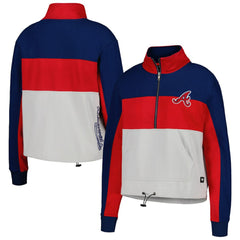 Atlanta Braves The Wild Collective Women's Color Block Half-Zip Jacket - MLB