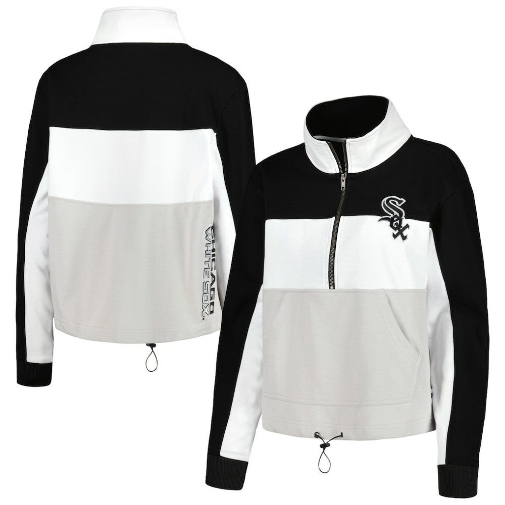 Chicago White Sox The Wild Collective Women's Color Block Half-Zip Jacket - MLB