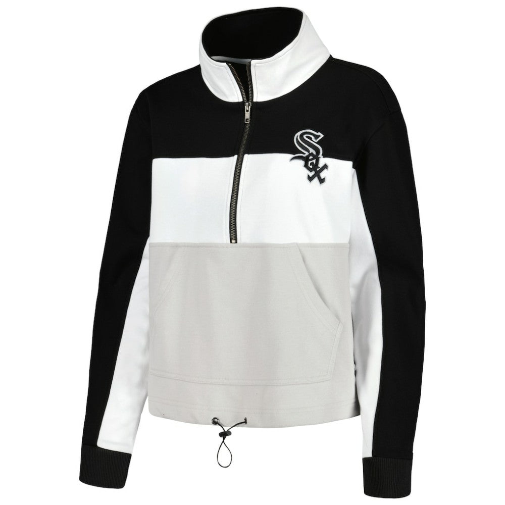 Chicago White Sox The Wild Collective Women's Color Block Half-Zip Jacket - MLB