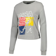 Atlanta Braves The Wild Collective Women's Cropped Long Sleeve T-Shirt - MLB