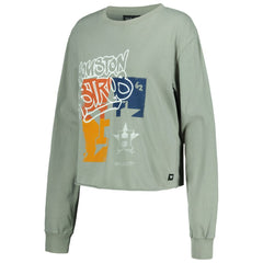 Houston Astros The Wild Collective Women's Cropped Long Sleeve T-Shirt - MLB