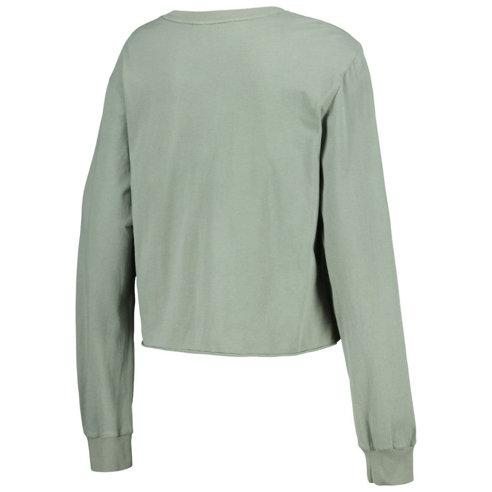 Houston Astros The Wild Collective Women's Cropped Long Sleeve T-Shirt - MLB