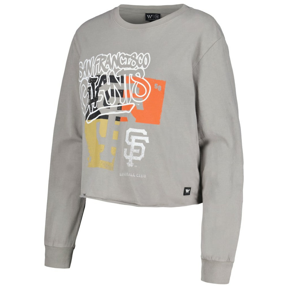 San Francisco Giants The Wild Collective Women's Cropped Long Sleeve T-Shirt - MLB