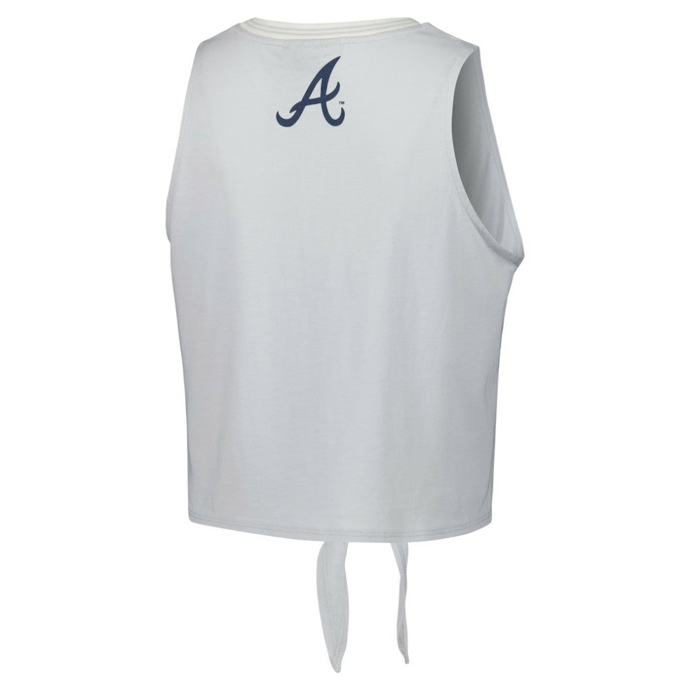 Atlanta Braves The Wild Collective Women's Twisted Tie Front Tank Top - MLB