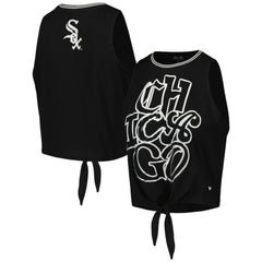 Chicago White Sox The Wild Collective Women's Twisted Tie Front Tank Top - MLB