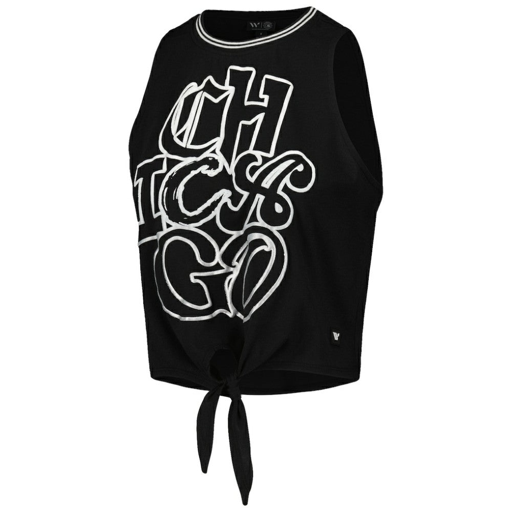 Chicago White Sox The Wild Collective Women's Twisted Tie Front Tank Top - MLB