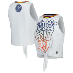 Houston Astros The Wild Collective Women's Twisted Tie Front Tank Top - MLB