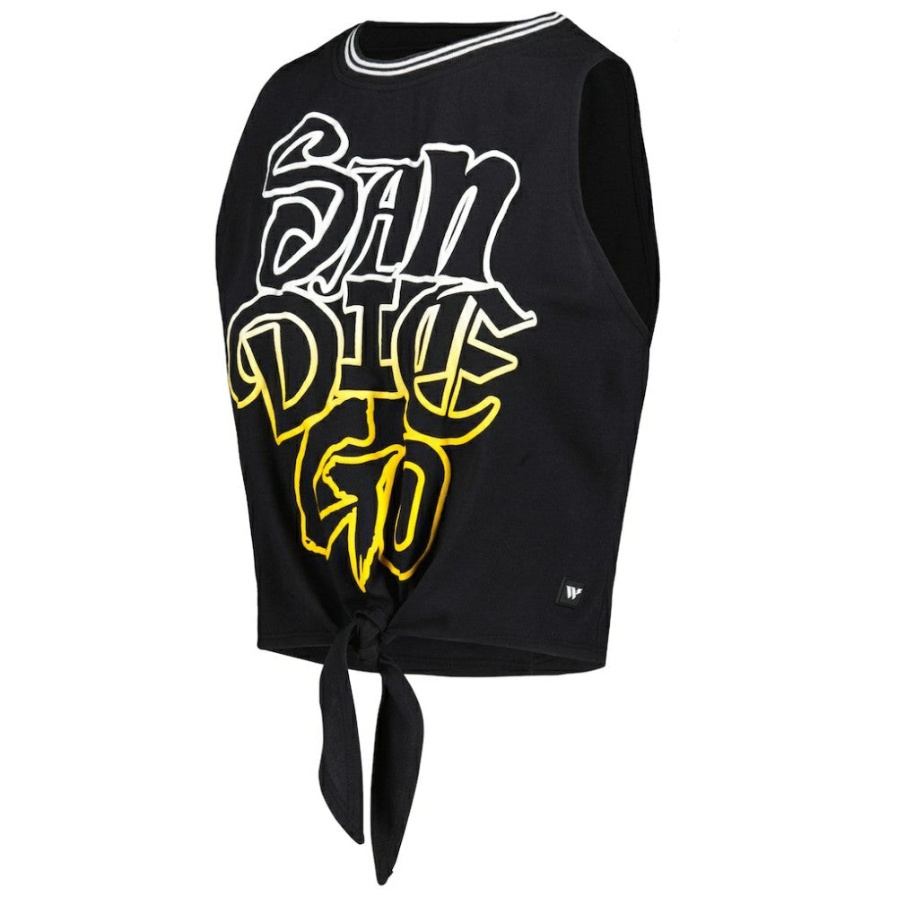 San Diego Padres The Wild Collective Women's Twisted Tie Front Tank Top - MLB