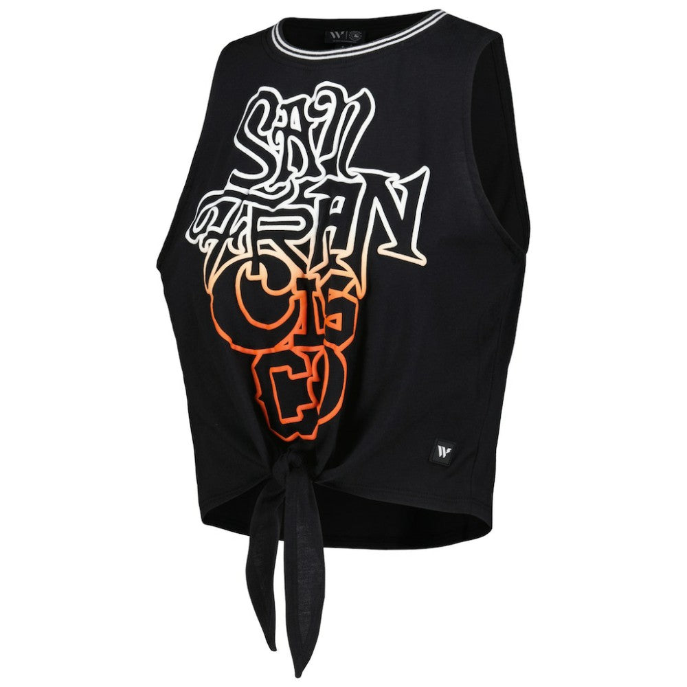 San Francisco Giants The Wild Collective Women's Twisted Tie Front Tank Top - MLB
